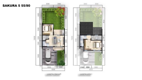 foto denah rumah tipe Sakura 5 (17-Des-21) perumahan CitraIndah City Bukit Sakura
