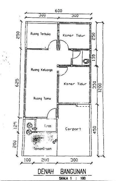 foto denah rumah tipe 45 perumahan PERMATA CIKURUBUK REGENCY
