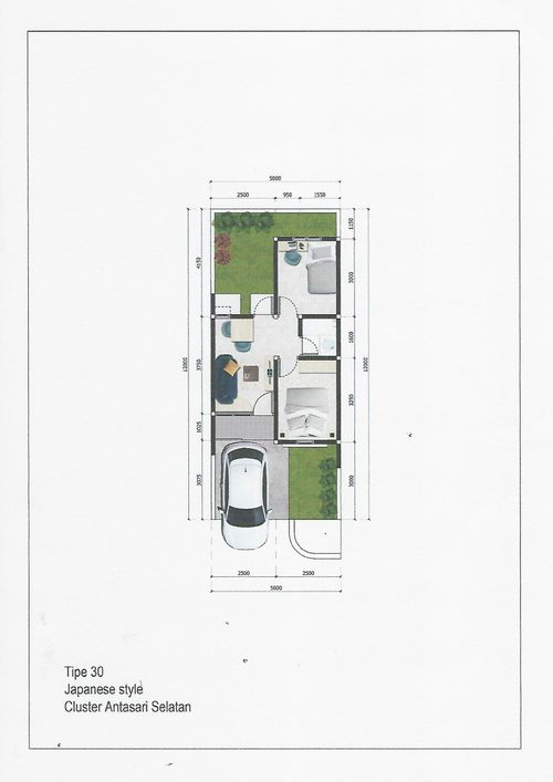 foto denah rumah tipe Antasari Utara 30 perumahan GRAND RESIDENCE CITY