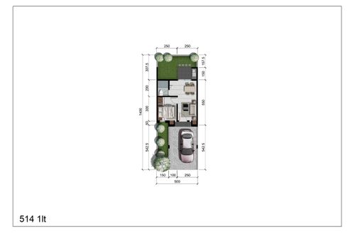 foto denah rumah tipe CHESTER DELUXE perumahan CitraLand Driyorejo CBD