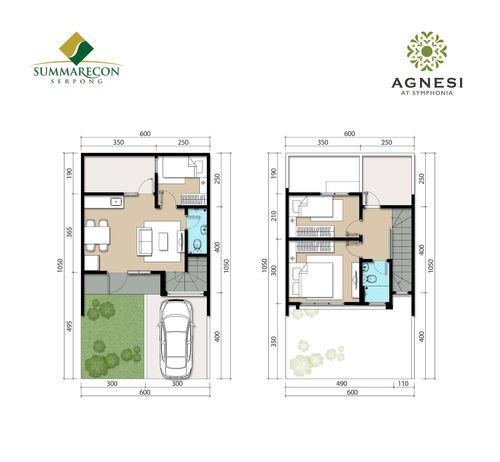 foto denah rumah tipe L6x10,5 STD Deluxe perumahan Cluster Agnesi