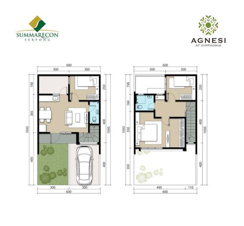 foto denah rumah tipe L6x10,5 STD Luxury perumahan Cluster Agnesi