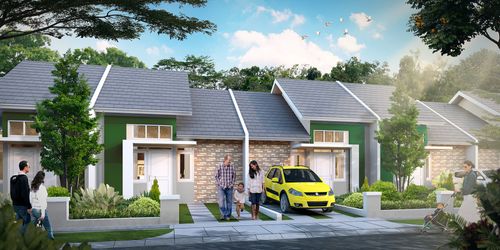 foto tampak rumah tipe Melia 3 BLV Hoek 133 (17-Des-21) perumahan CitraIndah City