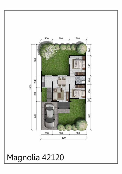 foto denah rumah tipe Magnolia 2 (17-Des-21) perumahan CitraIndah City