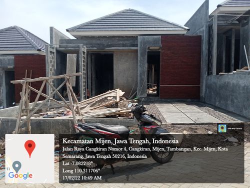 foto tampak rumah tipe Meranti 42 perumahan BSB Village Lokka Kayon