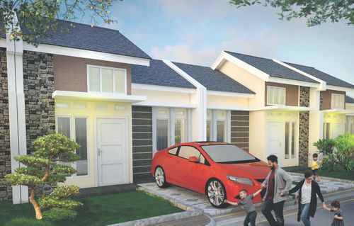 foto tampak rumah tipe Balkan (45/72) perumahan Green Pilar Asri