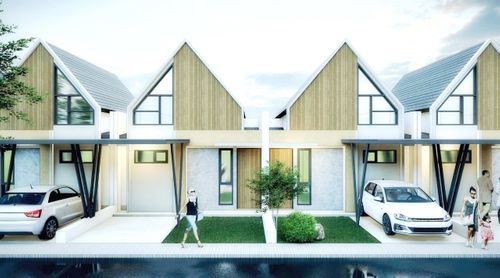 foto tampak rumah tipe Candinavia (58/72) perumahan Green Pilar Asri