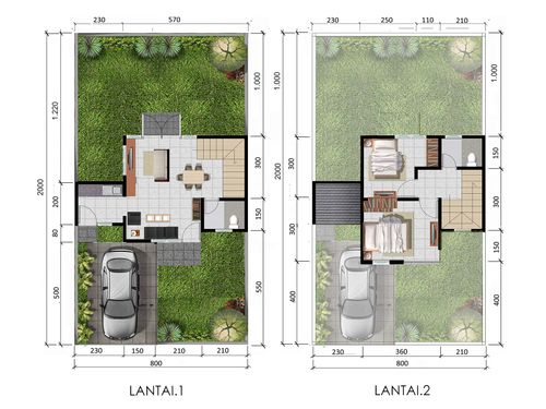 foto denah rumah tipe Corsica perumahan CitraLand Palu