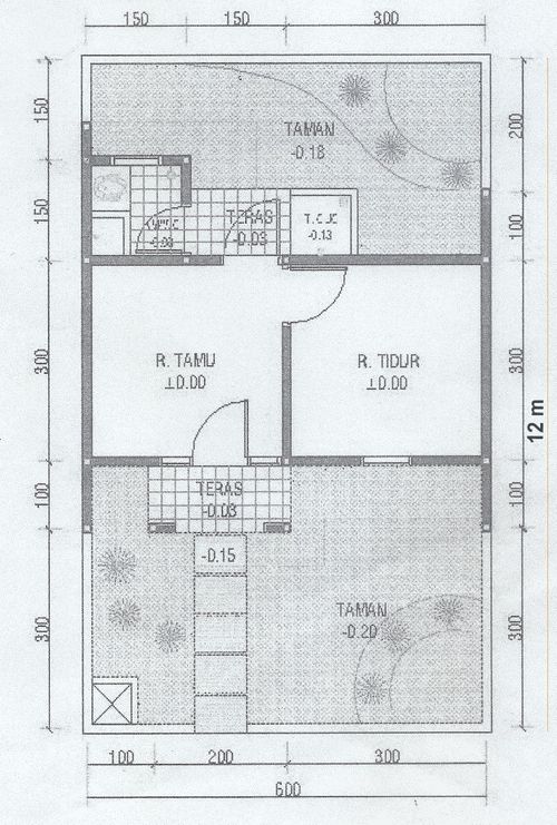 foto denah rumah tipe 22/72 perumahan GRAMAPURI PERSADA