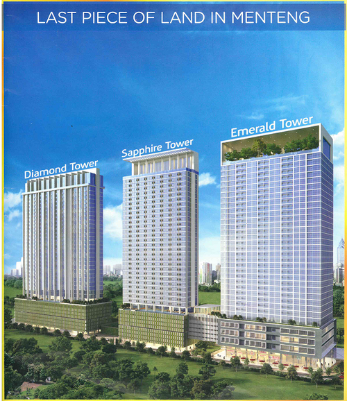 foto tampak rumah tipe Emerald LB 42/ 1BR perumahan Menteng Park Residences