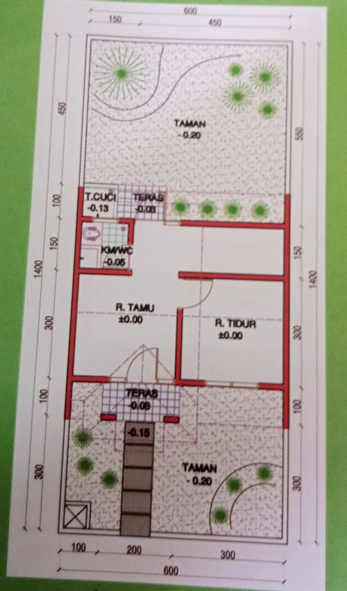 foto denah rumah tipe 36/84 perumahan GRAMAPURI PERSADA