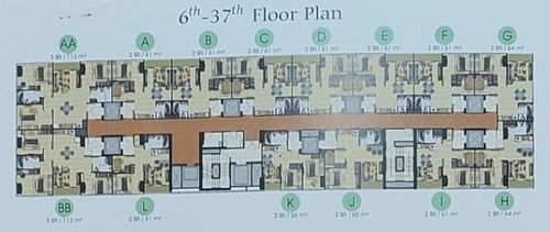 foto denah rumah tipe Emerald 61/ 2 BR perumahan Menteng Park Residences