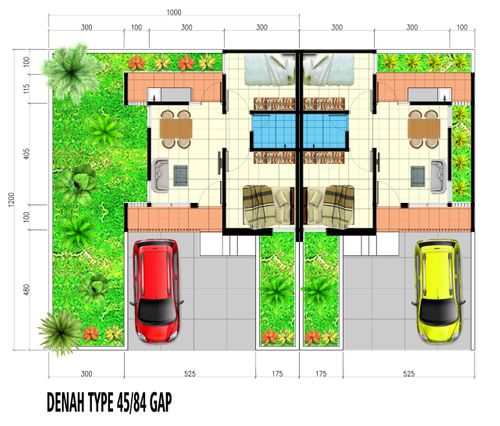 foto denah rumah tipe AZALEA perumahan Griya Asri Puncak