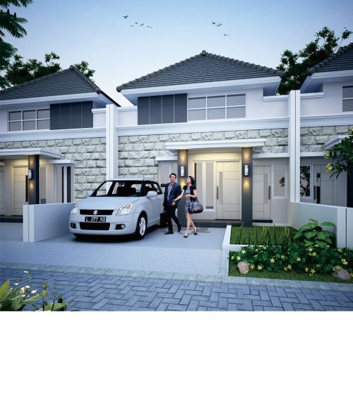 foto tampak rumah tipe 45 / 98 perumahan GRAHA PUNCAK ANOMSARI