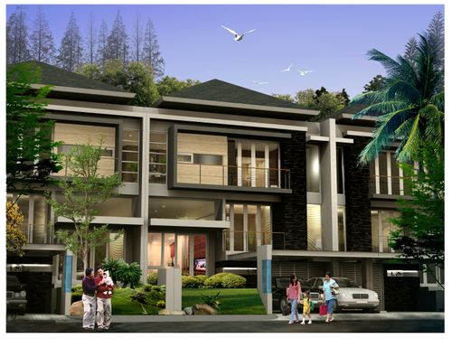 foto tampak rumah tipe WESTWOOD-210 perumahan DUTA GARDEN