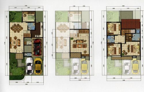 foto denah rumah tipe WESTWOOD-210 perumahan DUTA GARDEN