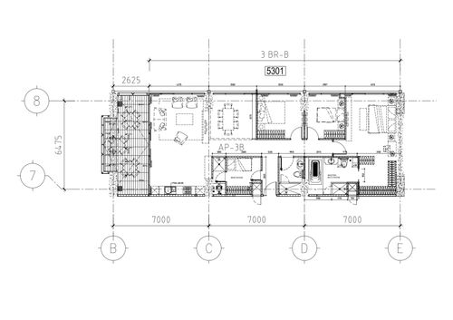 foto denah rumah tipe 3 BEDROOM B (U RES-1) perumahan SUPERMAL KARAWACI