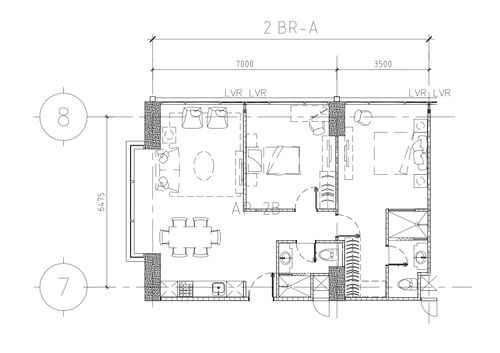 foto denah rumah tipe 2 BEDROOM A (U RES-1) perumahan SUPERMAL KARAWACI