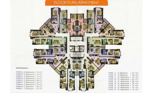 foto denah rumah tipe Aurora perumahan The Mansion at Dukuh Golf Kemayoran