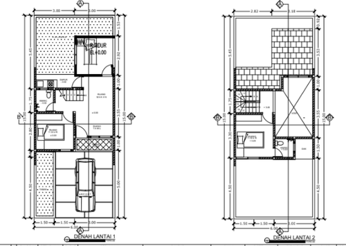 foto denah rumah tipe 55/90 perumahan Sawangan Residence Ideal