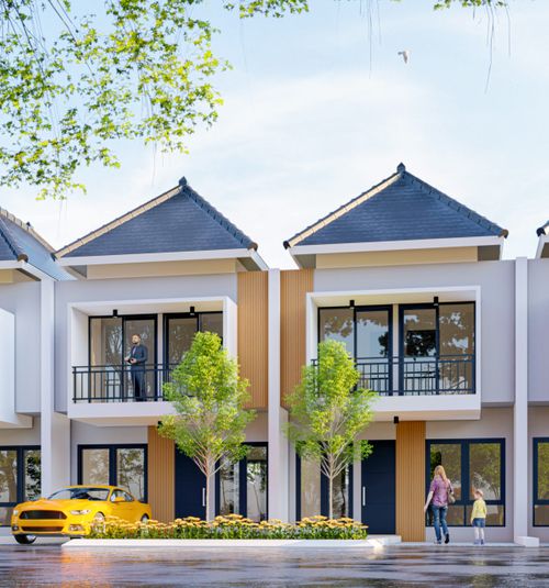 foto tampak rumah tipe KAYLAA perumahan CINERE DELTA RESIDENCE