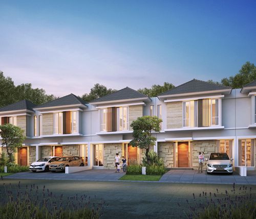 foto tampak rumah tipe HAMILTON B perumahan CITRAHARMONI