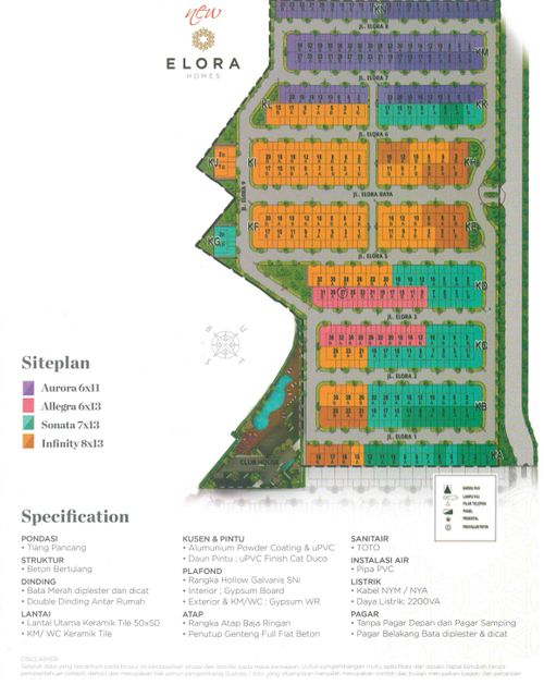 foto denah rumah tipe SONATA HOEK PREMIUM perumahan Summarecon Emerald Karawang - Cluster Elora