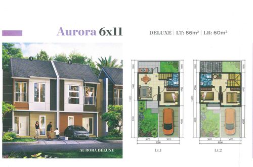 foto tampak rumah tipe AURORA DELUXE perumahan Summarecon Emerald Karawang - Cluster Advani