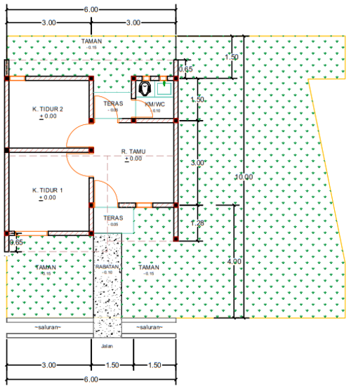foto denah rumah tipe F02-17 perumahan Kepuren Residence (Kepuren)