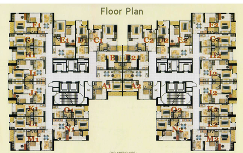 foto denah rumah tipe Fontana 1BR perumahan The Mansion at Dukuh Golf Kemayoran
