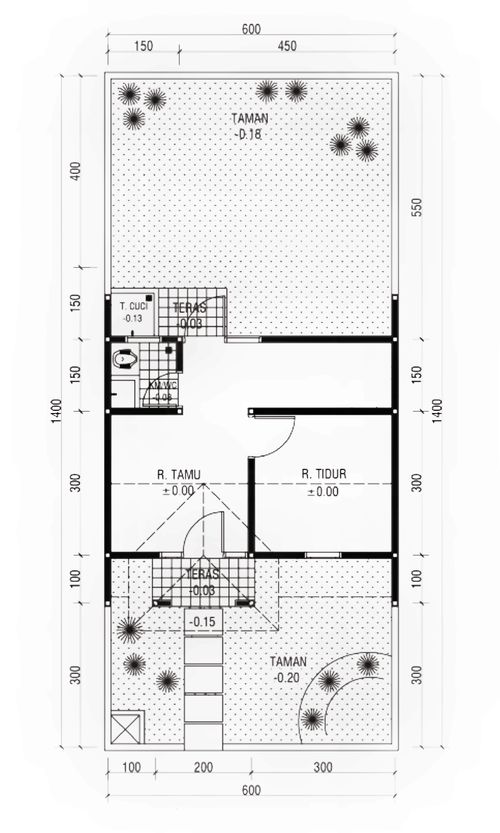 foto denah rumah tipe 30/84 perumahan GRAMAPURI PERSADA
