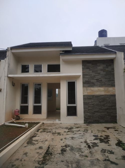 foto tampak rumah tipe Cluster Blok D perumahan Bukit Permata Indah