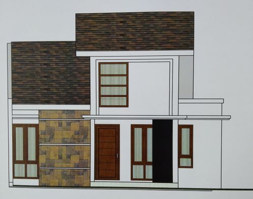 foto tampak rumah tipe 45 perumahan HIDAYAH PANCUR RESIDENCE