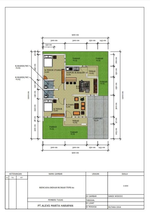 foto denah rumah tipe 45 perumahan HIDAYAH PANCUR RESIDENCE