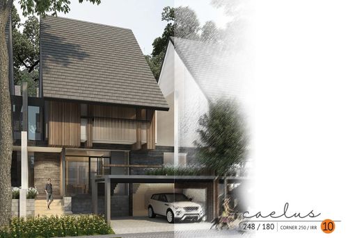 foto tampak rumah tipe D8 no 1 perumahan Caelus