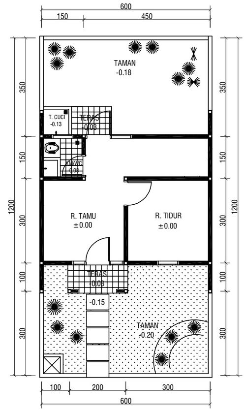 foto denah rumah tipe 30/72 perumahan GRAMAPURI PERSADA