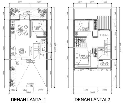 foto denah rumah tipe ADARA perumahan AVANIA BINTARO
