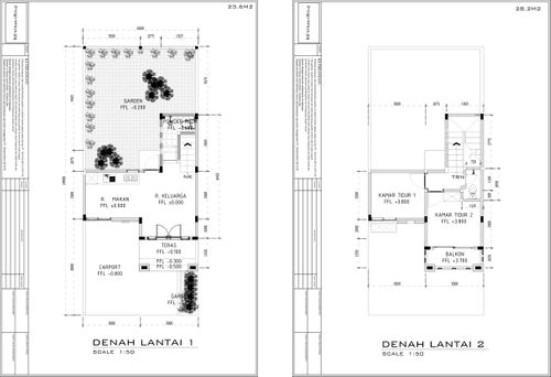 foto denah rumah tipe 52 perumahan KINAYA RESIDENCE