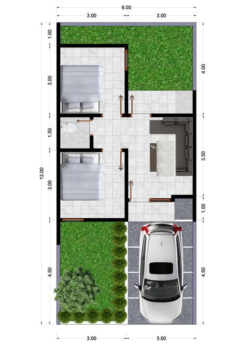 foto denah rumah tipe 36/115 perumahan Graha Cipta 5