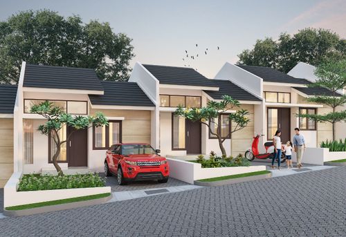 foto tampak rumah tipe 36/84 T-4 perumahan PURI MELIA GARDEN