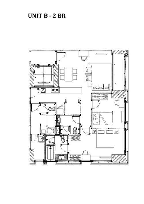 foto denah rumah tipe Southgate Residence 2 Unit B 2 BR+ Maid perumahan Southgate Residence