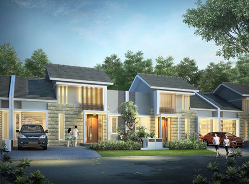 foto tampak rumah tipe Rafflesia perumahan CitraGarden Pekanbaru