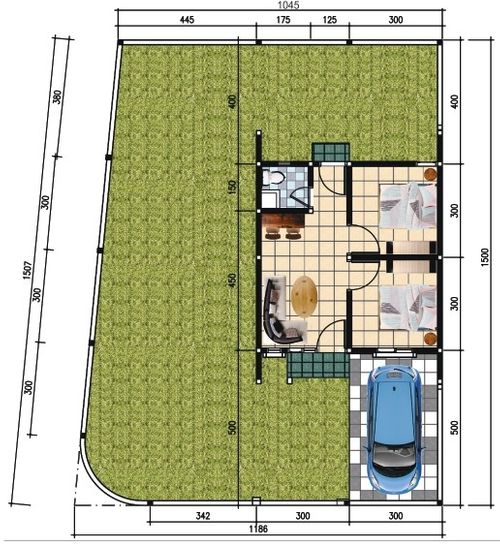 foto denah rumah tipe NEW EMERALD POJOK perumahan HEAVENLAND PARK