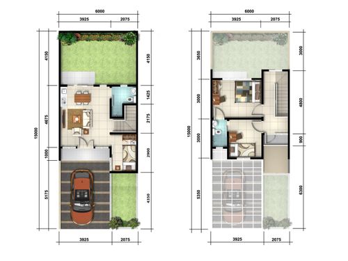 foto denah rumah tipe New Asoka perumahan Metland Tambun