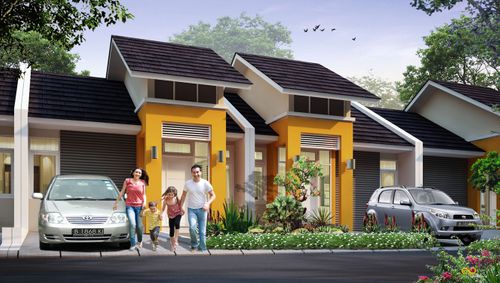 foto tampak rumah tipe Jasmine perumahan CitraGarden Pekanbaru