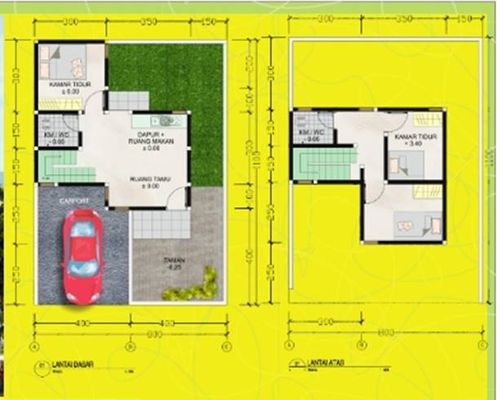 foto denah rumah tipe T. 55/77 perumahan GRAND PURWADADI RESIDENCE
