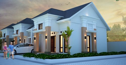 foto tampak rumah tipe 48 HOOK perumahan SUNAN REGENCY