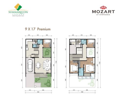 foto denah rumah tipe MP L9 STD Premium perumahan Cluster Mozart