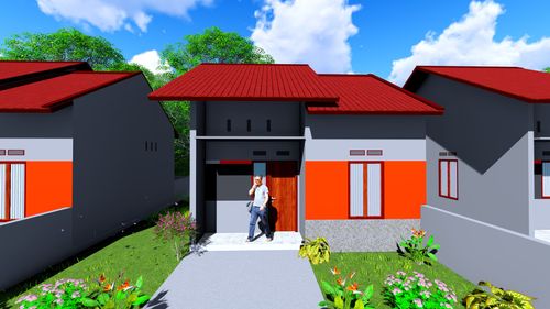 foto tampak rumah tipe 36 perumahan Asiong Regency