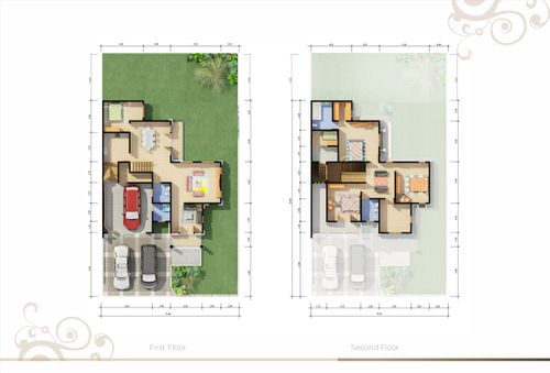 foto denah rumah tipe Classic 5 perumahan CitraRaya City Cluster Royal Palm